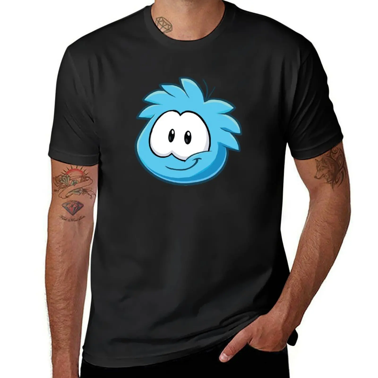 Blue Puffle Swag T-Shirt summer clothes oversizeds sweat Short sleeve tee men