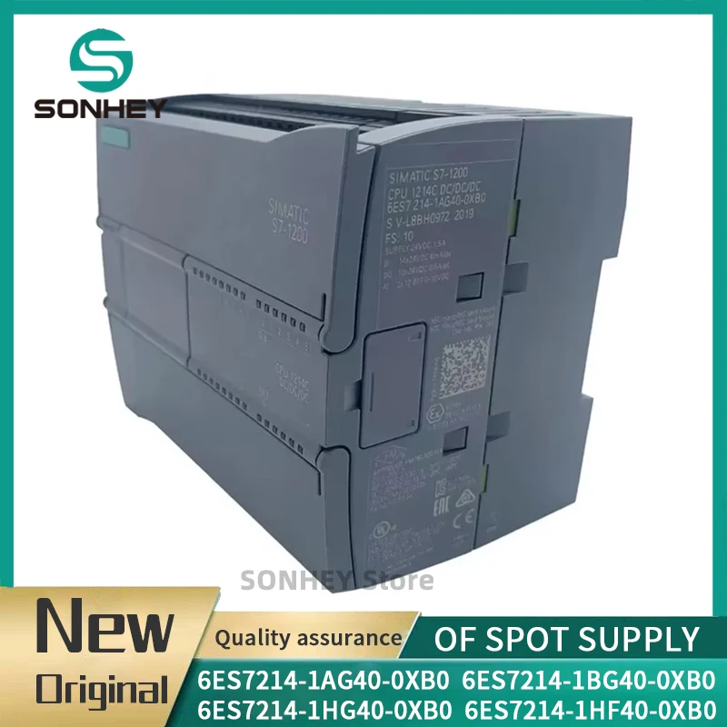 New original 6ES7214-1AG40-0XB0 6ES7214-1BG40-0XB0 6ES7214-1HG40-0XB0 6ES7214-1HF40-0XB0 S7-1200 PLC Controller