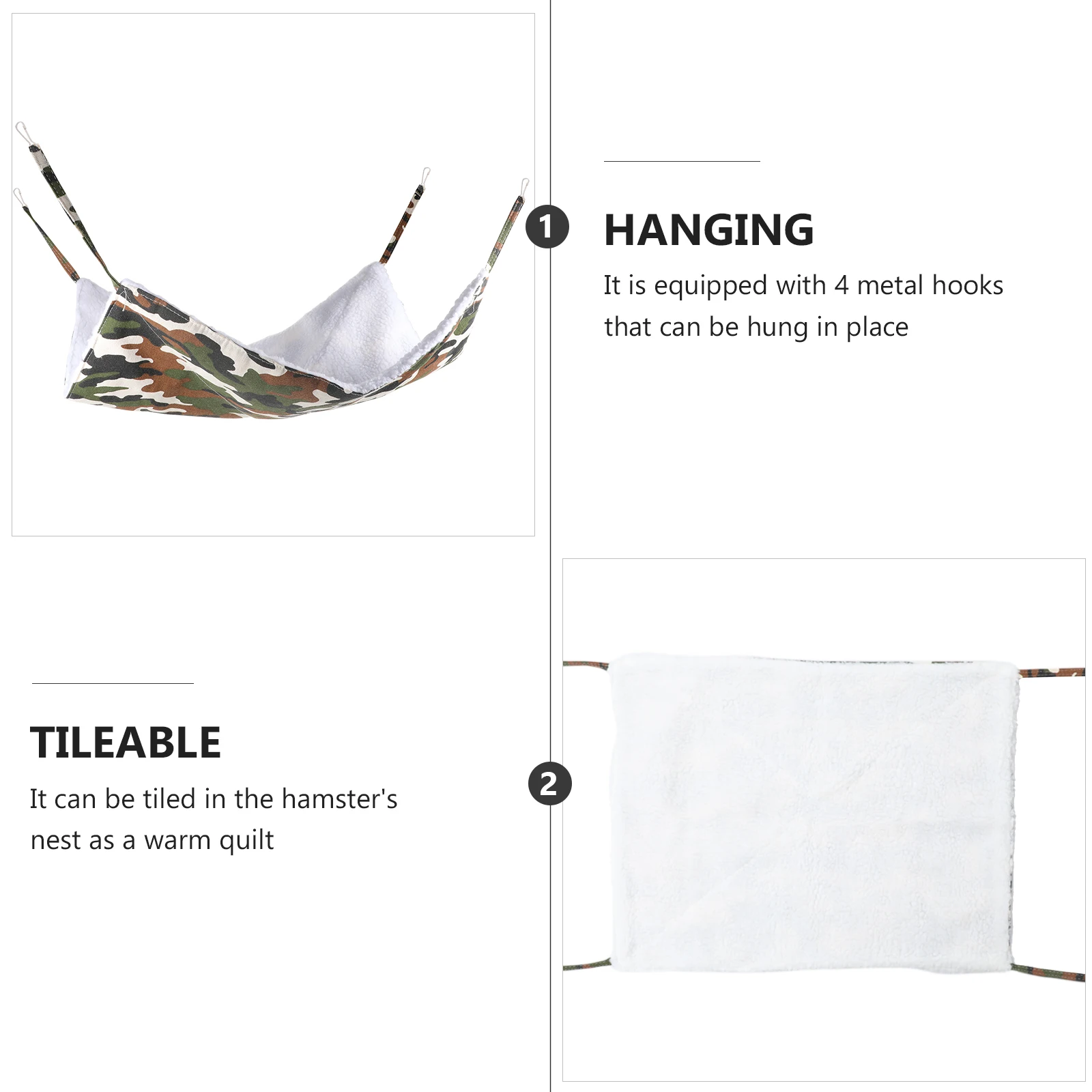 

Warm Hammock Nest Small Pet Bed Hamster Hanging Swing Animal Houses and Hideouts Camouflage