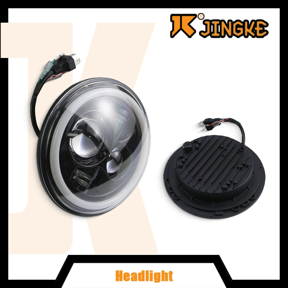 

Universal 7" LED Motorcycle Headlight DRL Headlamp For Honda Yamaha Suzuki Victory Kawasaki 7.5" Housing