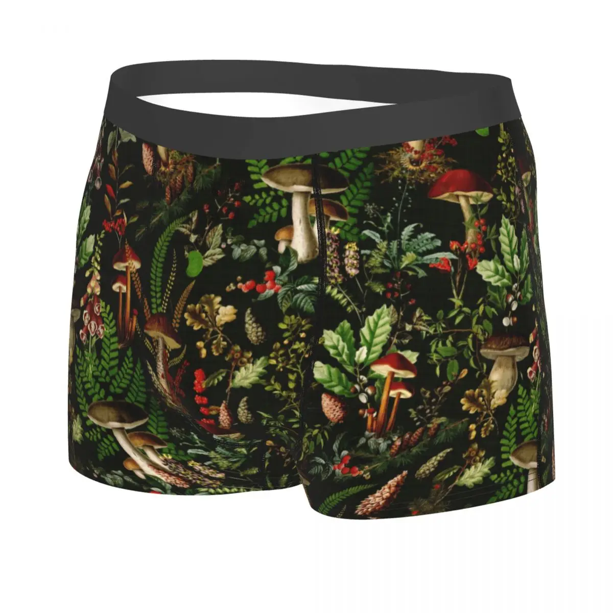 Psychedelic Mushroom Forest Botanical Underwear Men Sexy Print Custom Boxer Shorts Panties