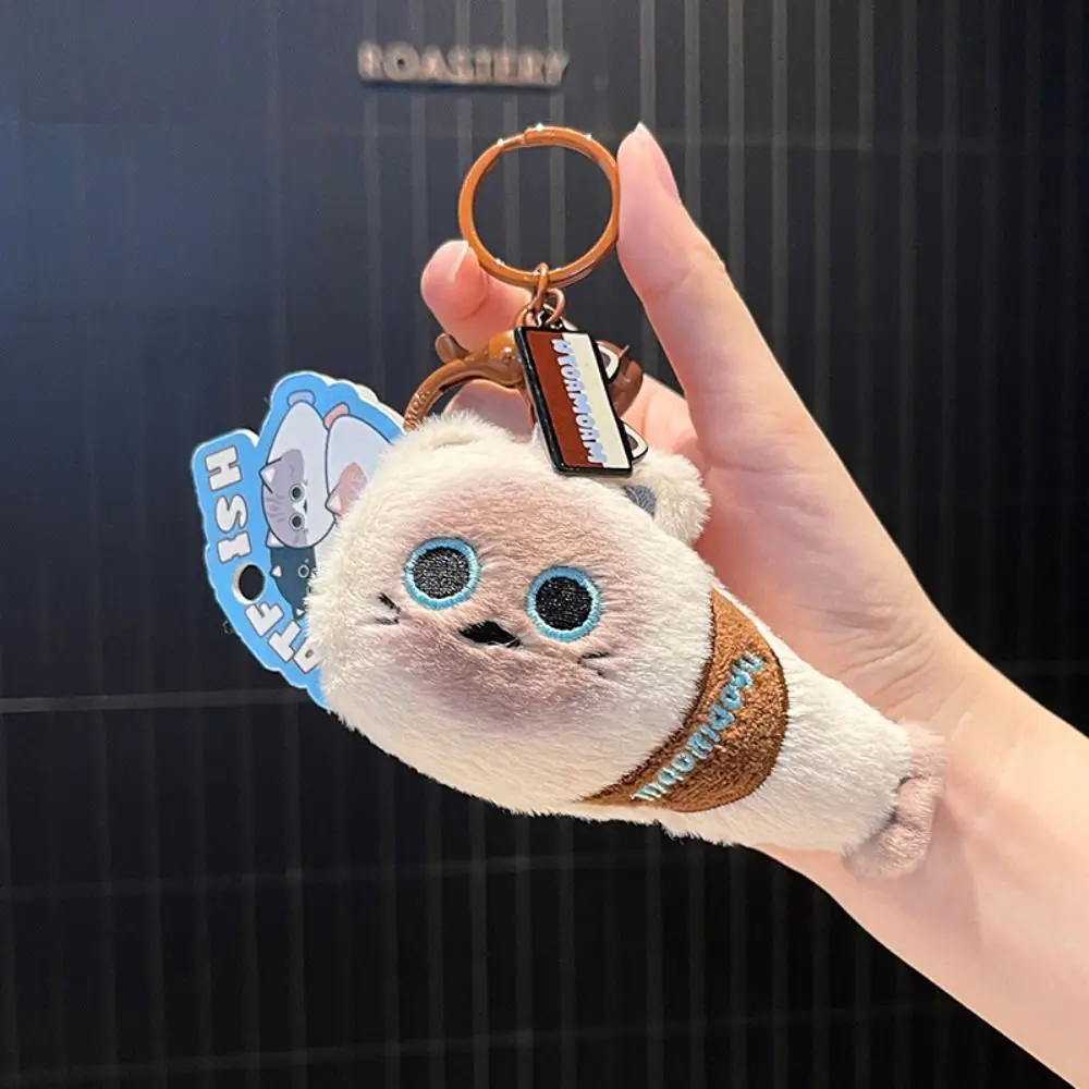 Cartoon Animal Cat Plush Keychain Bag Charm Car Trinket Soft Animal Key Ring Plush Doll Stuffed Animal Cat Plush Kechain