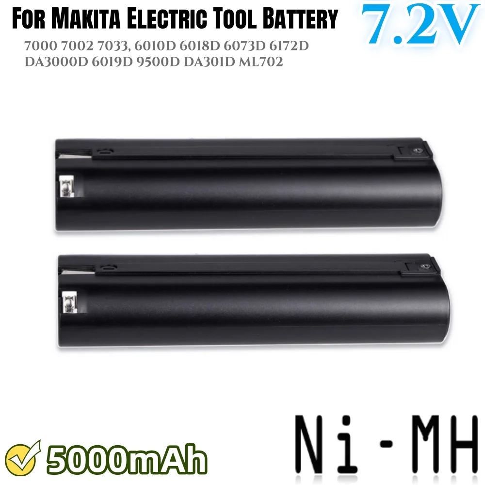 

Suitable for MAKITA 7033 7002 7000 632003-2 191679-9 192532-2 cordless drilling tool battery 7.2V 5000mAh Powtree power battery