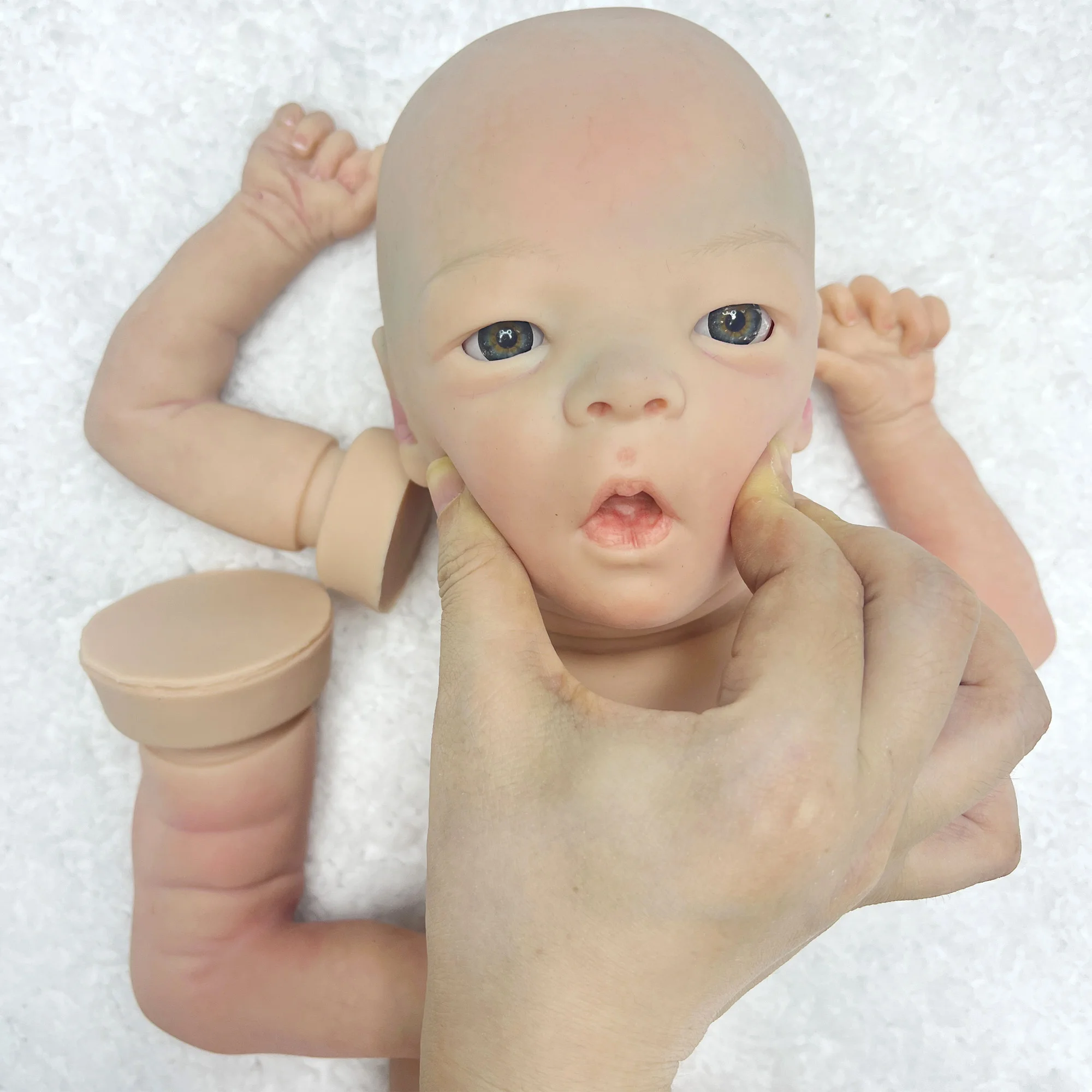 【Winter clearance】Painted Darren 45CM Full Solid Silicone Bebe Reborn Dolls Kits Lifelike Doll Kits Reborn Corpo De Silicone