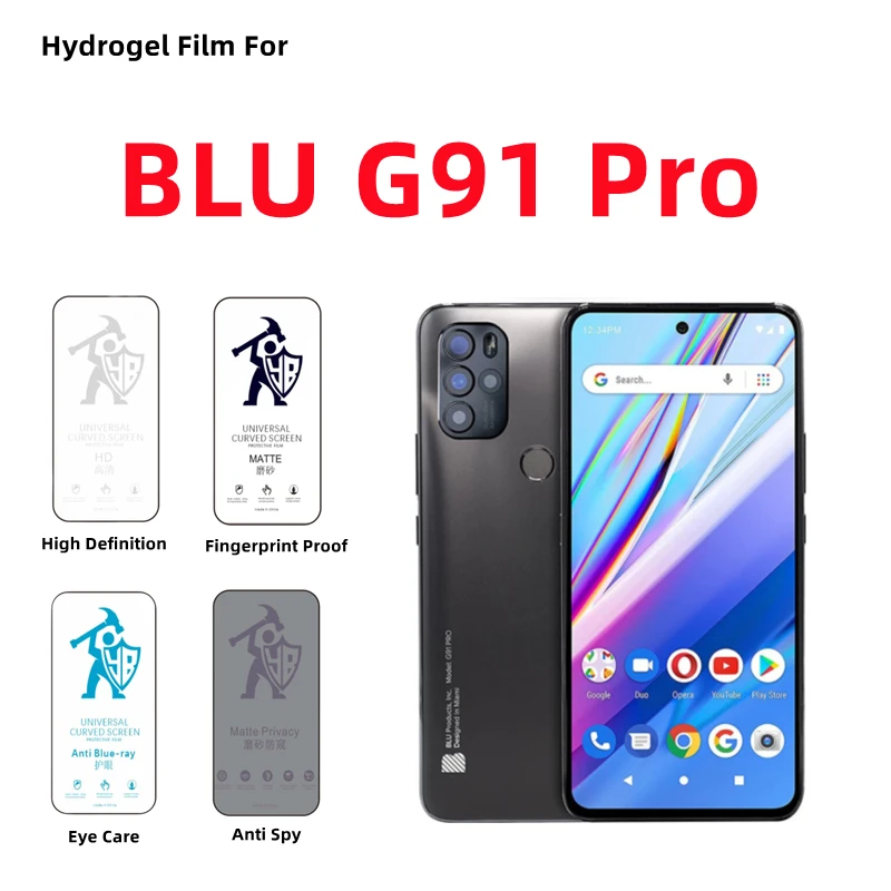 2pcs HD Hydrogel Film For BLU G91 Pro Matte Screen Protector For BLU G91 Pro Privacy Matte Full Cover Protection