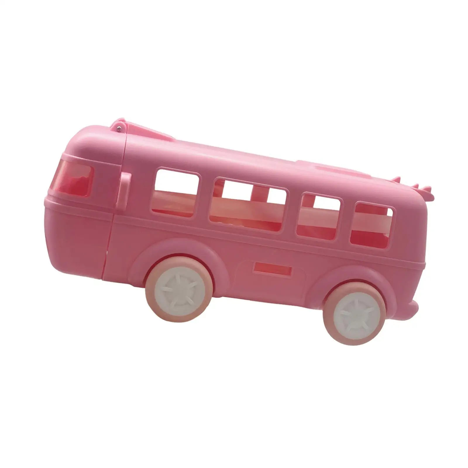 Bus Shape Water Bottle with Straw and Strap 500ml Capacity 8.3x8.3x19cm for Girls Boys Durable Creative Locking Flip Lid