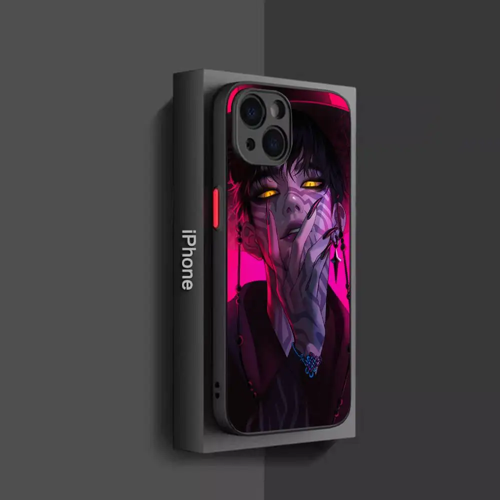 حافظة هاتف KPop Demon Hunters Jinu لهاتف آيفون 14 11 12 13 Mini Pro Max 8 7 Plus X XR XS MAX غطاء شفاف غير لامع
