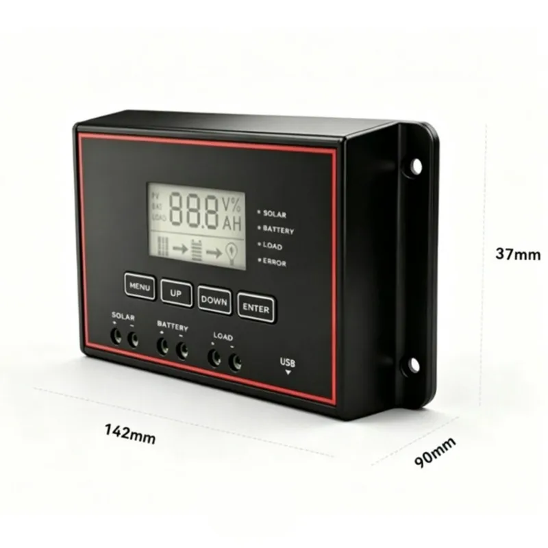 ABYN-For Lithium And Lead-Acid Battery Support- 30A Solar Charge Controller(12V/24V) For PV Panels-Discharge& Charge Management