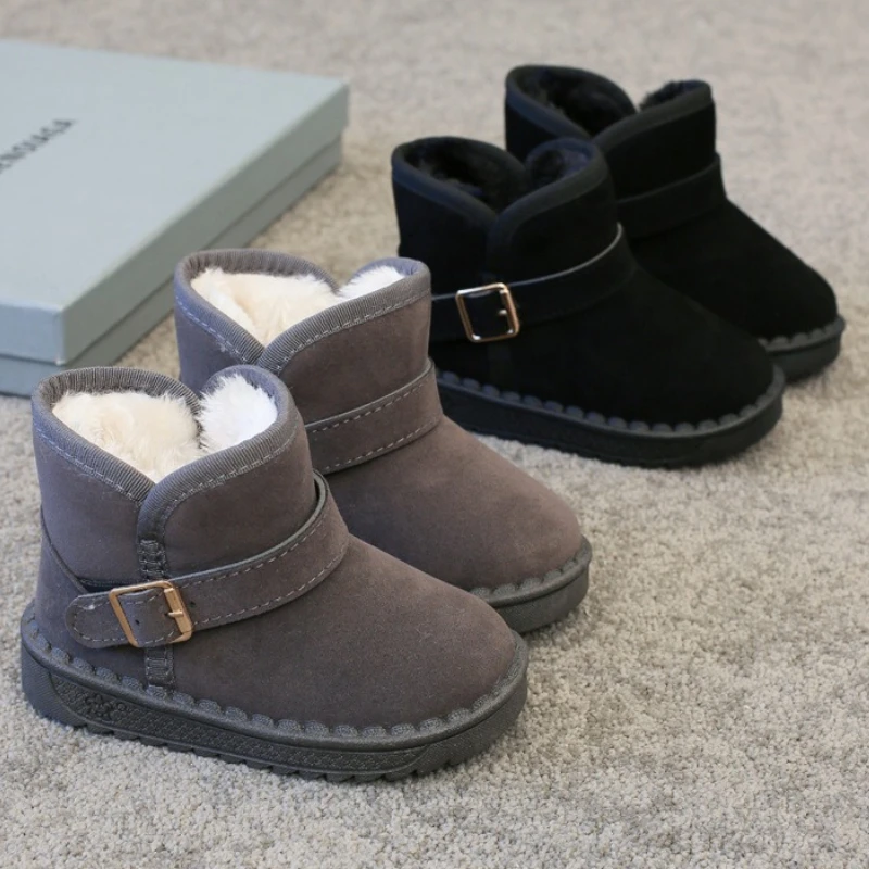 Winter Child Boot2025New Retro Child Flat Warm Boot Korean Edition Girl Anti Slip Fashion Boots Versatile Women Snow Short Boots