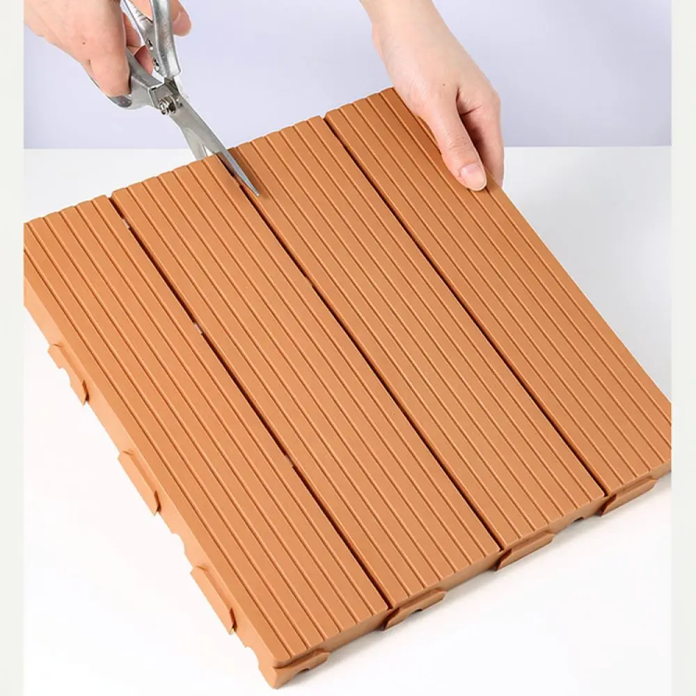 Portable Plastic Interlocking Decking Tiles Easy Setup Flooring For Outdoor Balcony Garden Patio Waterproof Ground Mat
