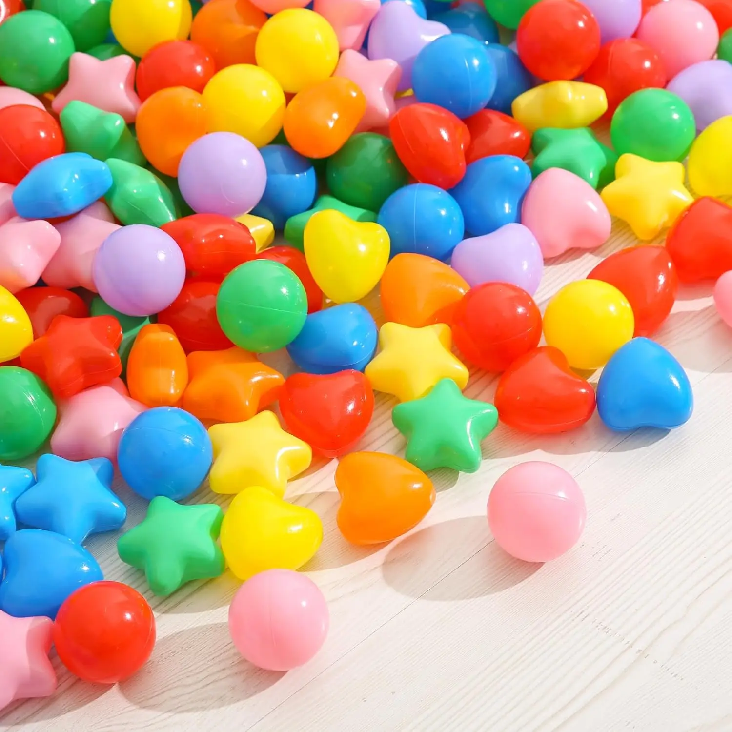 Ball Pit Balls 200 bolas de plástico brillantes para niños pequeños sin ftalatos sin BPA bolas a prueba de aplastar en juguetes de juego reutilizables para niños