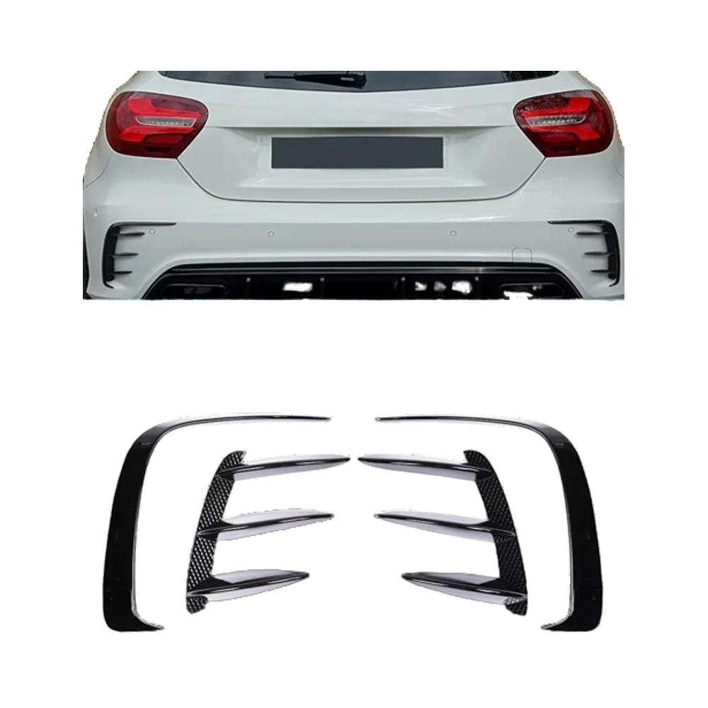 

Factory W176 Rear Bumper Canards for Mercedes Benz a Class W176 A200 A260 Rear Bumper Air Vent A45 Sport Canard 2013-2018