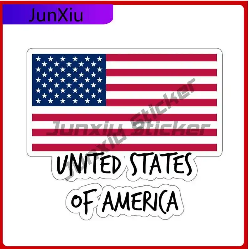 

United States Of America Patriotic Stickers Usa American Travel Flag Decal Pride Laptop Rv Camper Windows Windshield Luggage Pvc