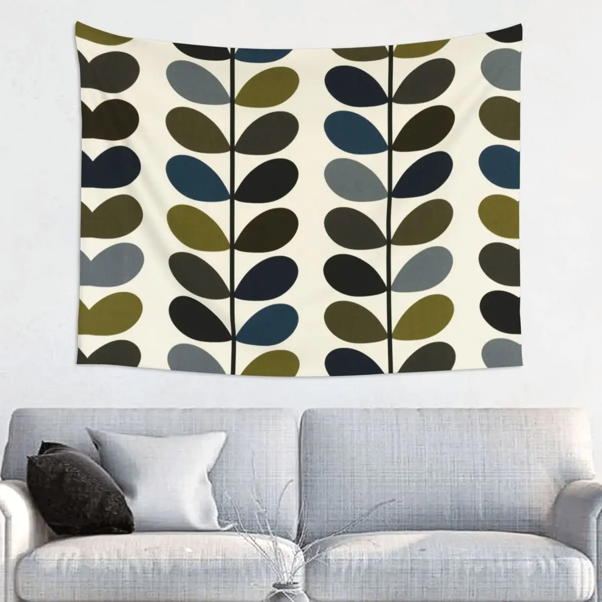 Customized Hippie Scandinavian Orla Kiely Multi Stem Tapestry Wall Hanging Home Decor Tapestries Dorm Decoration