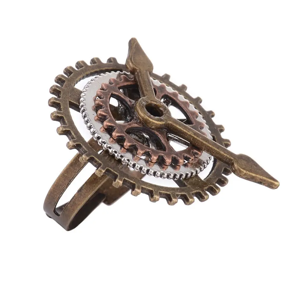 Retro Charm Gears for Women Men Steam Watch Fingering Fashion Jewelry Party Jewelry Copper Rings