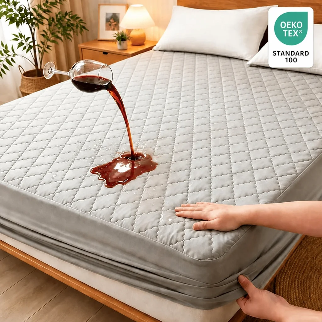 1 Stück wasserdichter Bettwäscheschutz-Matratzenbezug, maschinenwaschbar, ultraweich und komfortabel, verdickter Matratzenschutz, geeignet für Schlafzimmer, Hotel (ohne Kissenbezug)