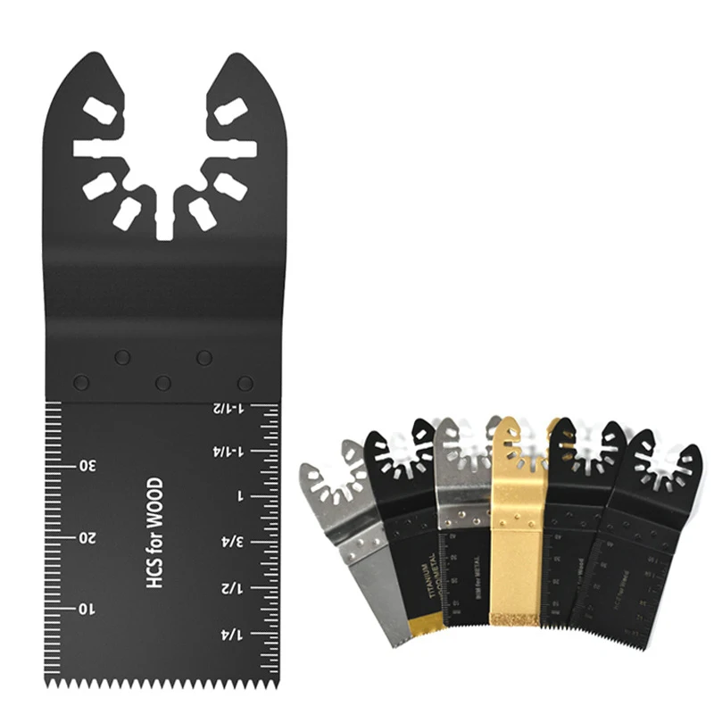 34mm Quick-Mount Electric High Carbon Steel Woodworking Straight Saw Blade with Multi-Functional Oscillating Cutting Blade