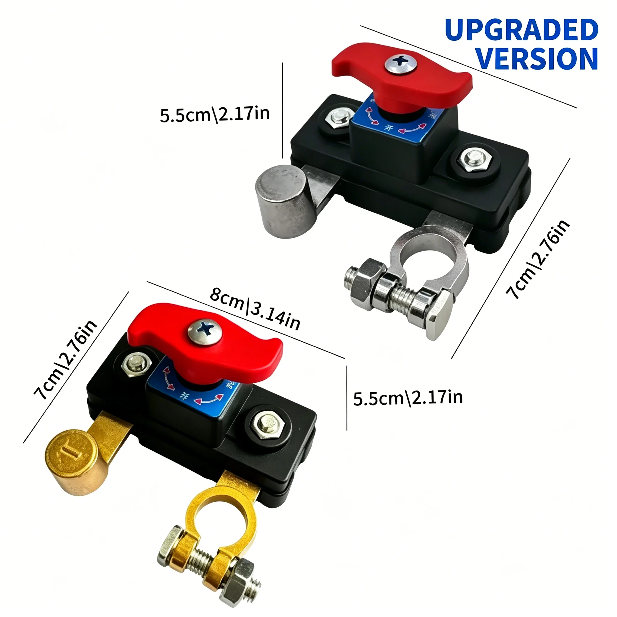 12V 24V Dual Voltage Battery Master Cut Off Switch Zinc Alloy Structure Negative Pole Disconnect Tool Free Knob PCB For Toyota s