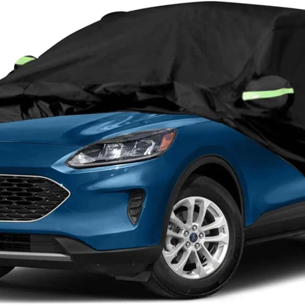 

Custom-Fit 6-Layer All-Weather Car Cover for 2008-2025 Ford Escape with Zippered Door and Windproof Bands for Protection Against