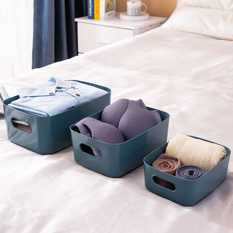 Cesta de almacenamiento de escritorio para el hogar, oficina, cocina, dormitorio, caja de cosméticos multifunción, bolsa de acabado de plástico, 1 piezas