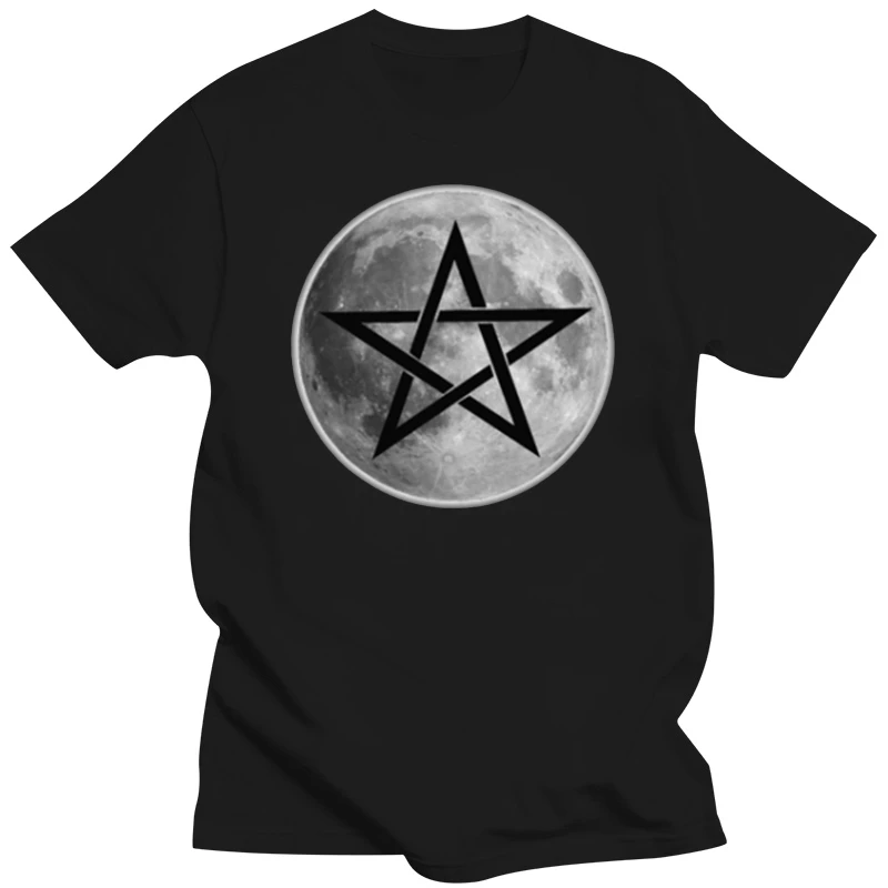 Esoteric Wicca Pagan Shirt - Full Moon Pentagram Symbol Tee Goddess Coven Witch Colorful Tee Shirt