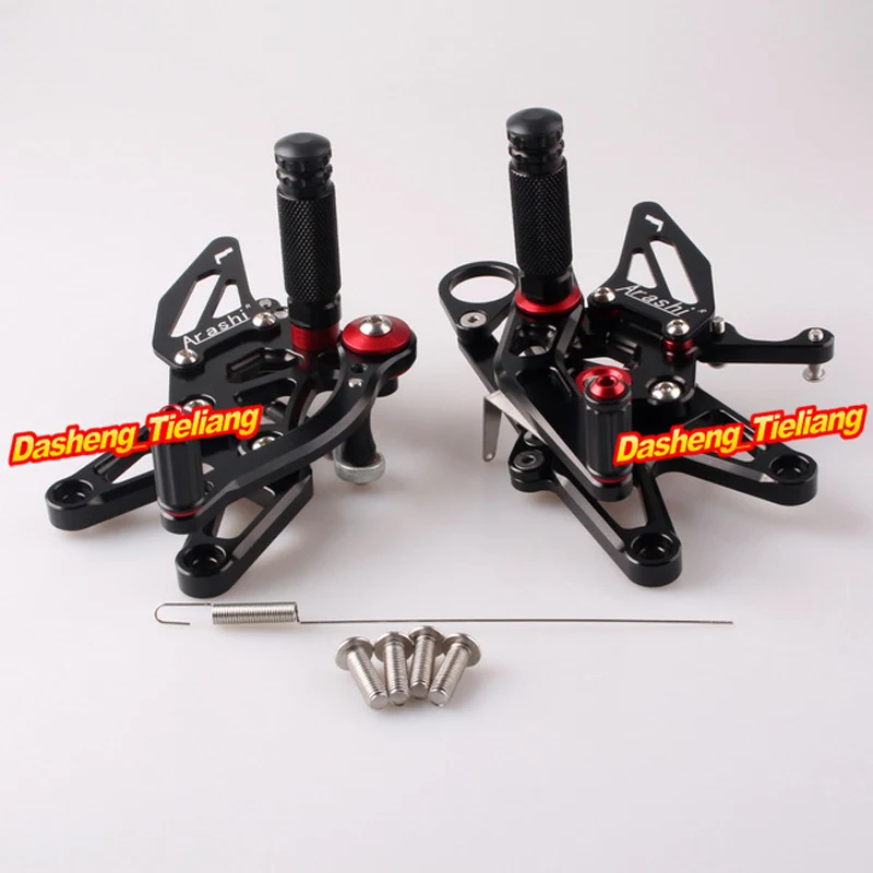 Motorcycle Adjustable Rear Set Footpegs Footrests Foot Rest Pegs Bracket Kits For BMW S1000RR 2010 2011 2012 2013