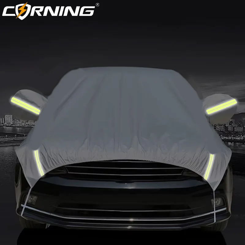 Universeller 2-in-1 Ganzjahres-Auto-Windschutzscheiben-Halbabdeckung Wasserdichter UV-Sonnenschutz Anti-Schnee-Frost-Eis Windschutzscheibenschutz für Limousinen – Detail 4