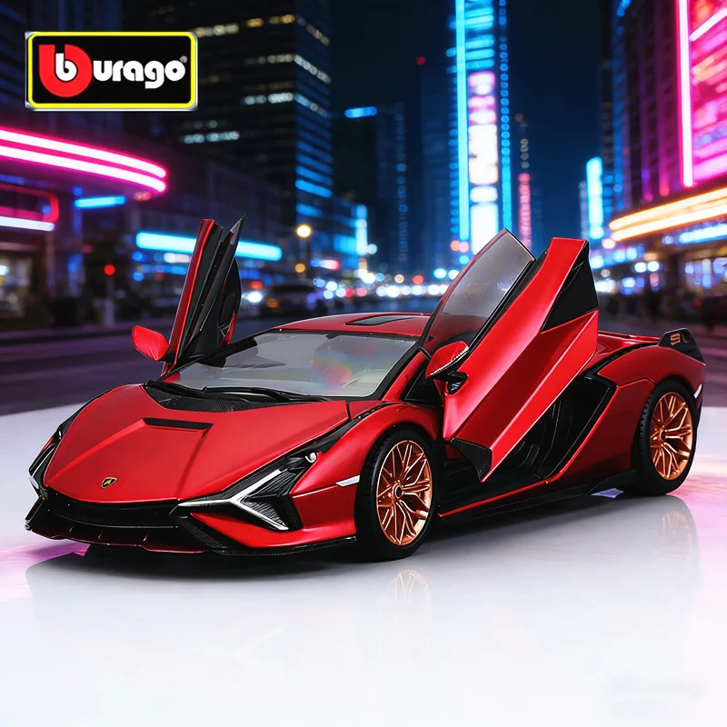 

Bburago 1:24 Lamborghini SIAN FKP37 Alloy Sport Car Diecast Metal Scale Model Car Static Collectibles Children Toy Vehicle Gift