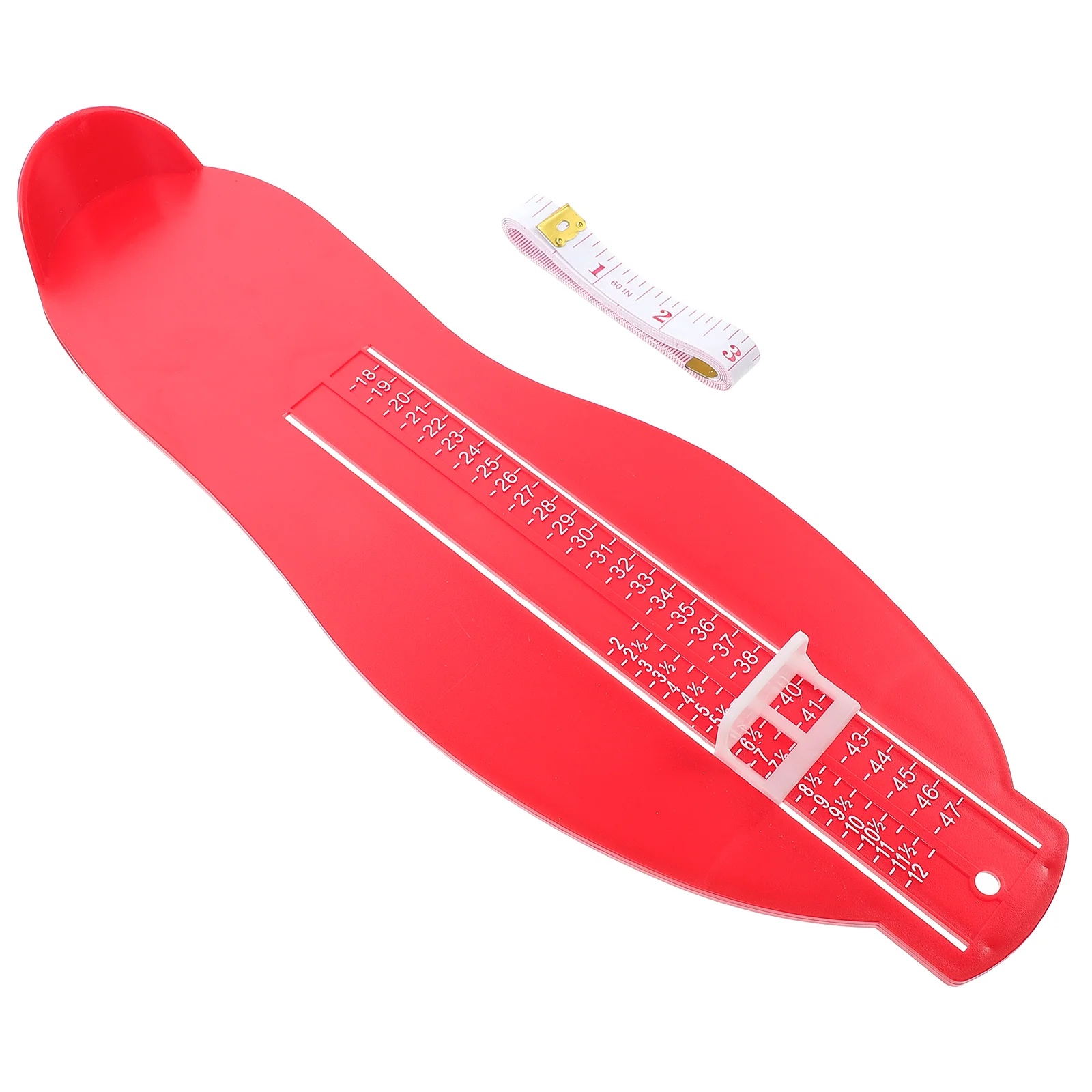 Foot Measuring Device Adult Foot Length Gauge Plastic Ruler Sturdy Practical Store Accurate Measurements Prevent