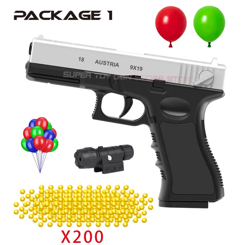 رصاصة ناعمة جديدة ومسدس Airsoft دليل G18 مسدس لعبة مجلة سفلية ليزر الرياضة في الهواء الطلق CS لعبة Kisd هدية #5