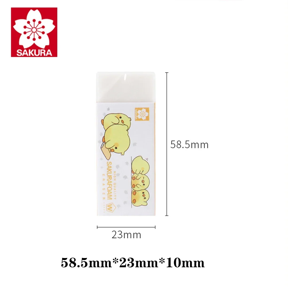 1PC Japan SAKURA Cute Eraser XRFW-100CA Student Painting Wiped Clean Without Leaving Marks Kawaii Stationery Back To School