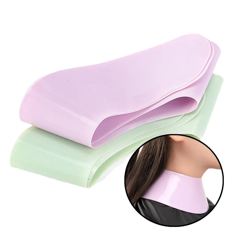 1 قطعة سيليكون الرقبة حامي وشاح حلاقة التفاف صالون طوق صبغة شعر شال صالون حلاقة شاتيربروف وسادة تصفيف الشعر أداة #1