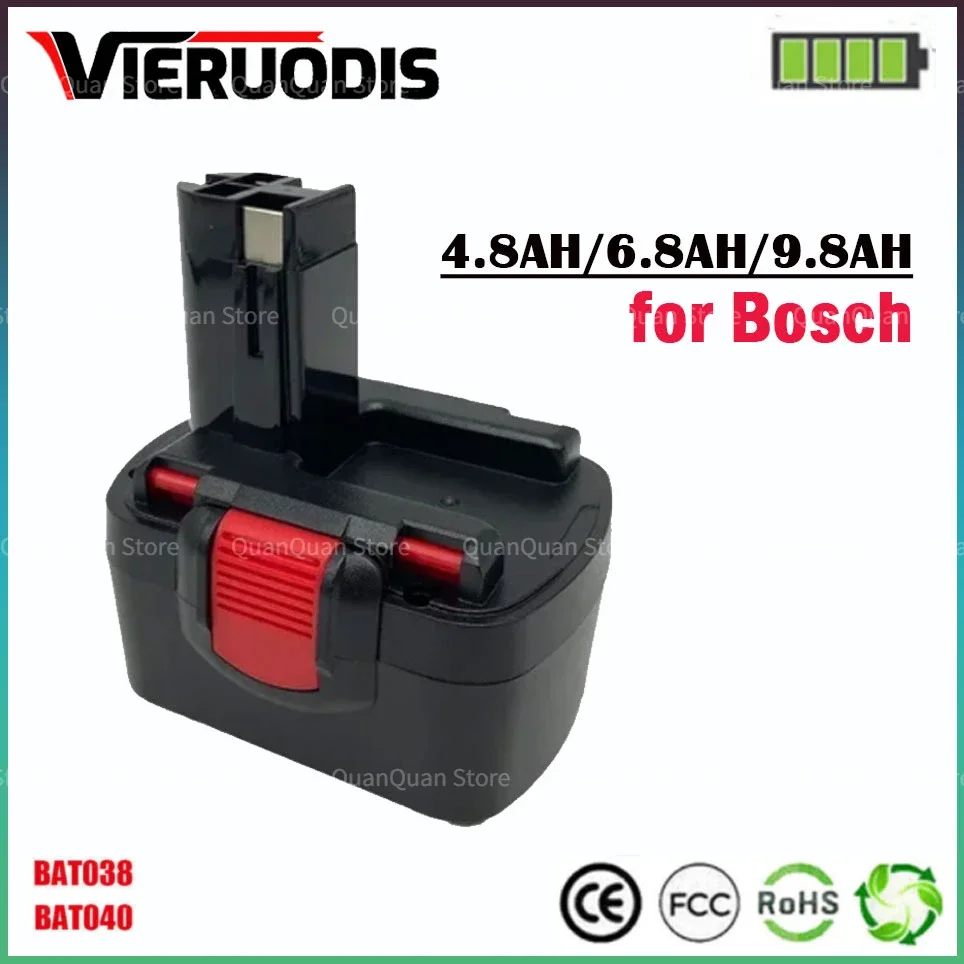 

For Bosch 14.4V 4.8AH/6.8AH/9.8AH Battery For Bosch D70745 2607335273 BAT038 BAT040 BAT140 BAT041 Power Tool Battery