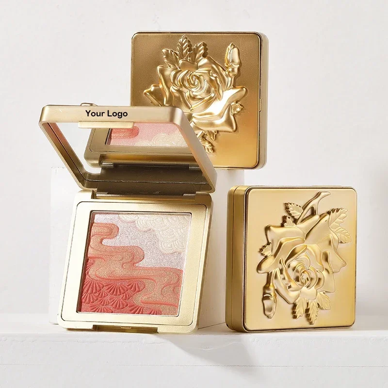 Iluminador Evidenziatore Viso Contouring Palette di trucco Shimmer Viso Bronzer e Evidenziare Corpo Shimmer Bellezza Etichetta privata