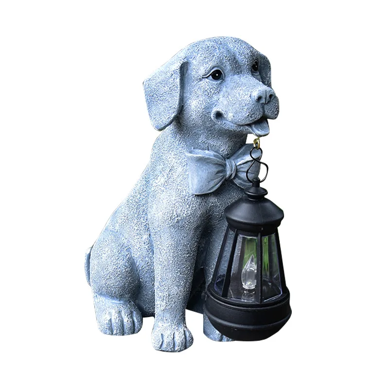 Outdoor solar lamp animal statue ornament courtyard garden home creative landscaping decorative resin crafts