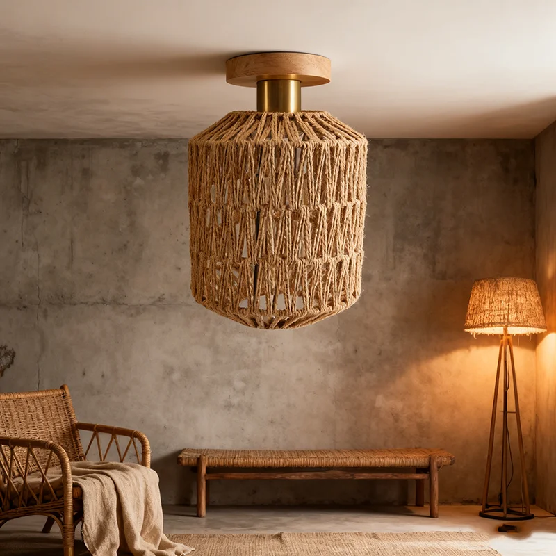 

New Chinese-style Woven Ceiling Lights B&B Chinese-style Restaurant Hotel Corridor Bedroom Aisle Lights