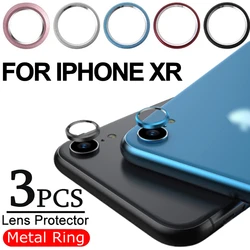 For iPhone XR Metal Rear Lens Protective Circle Ring Anti Fall Bumper Cover Back Camera Screen Protector For Apple XR iPhoneXR