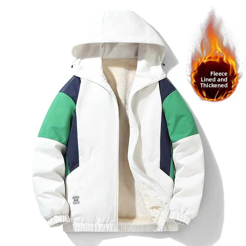 

Мужская зимняя ветрозащитная повседневная куртка с капюшоном в американском стиле, утепленная, из полиэстера, молодежная мода