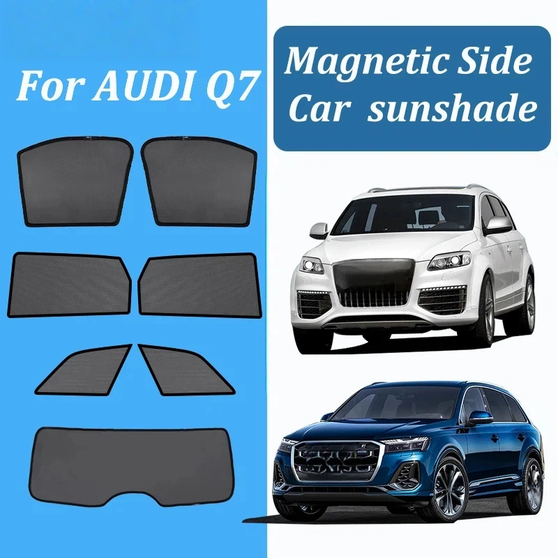 For AUDI Q7 2006-2025 2024 Magenetic Car Sunshade Windshield Curtain Side Window Sun Shade UV Protection Accessories