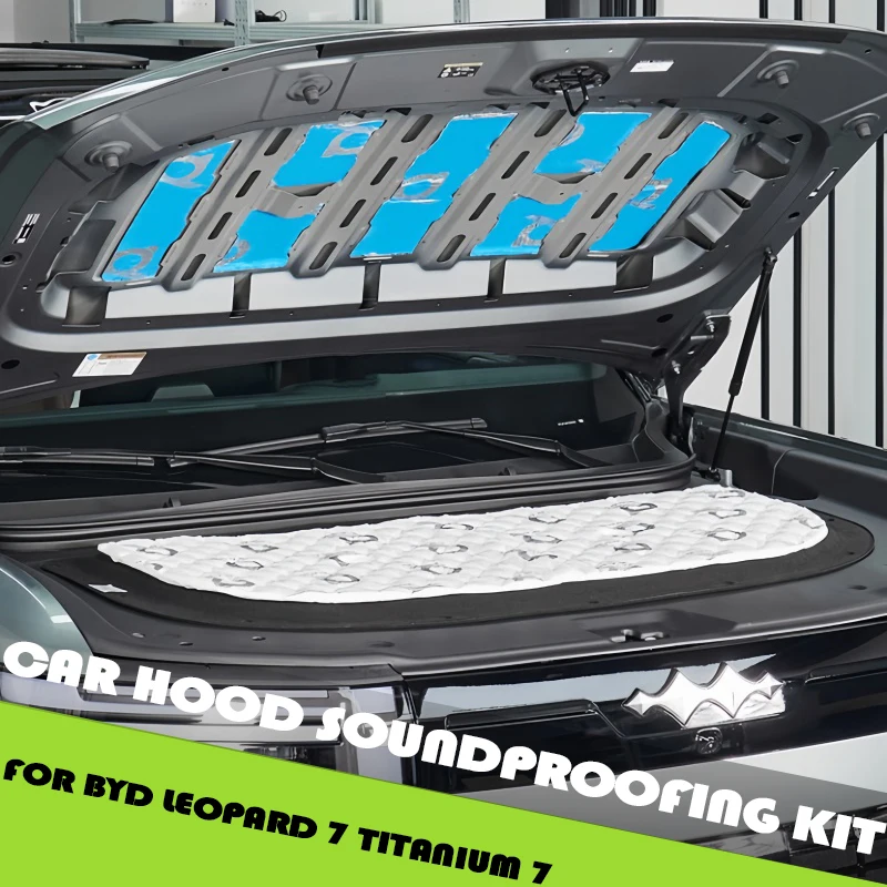Car Hood Soundproofing Kit Fit for BYD Leopard 7 Titanium 7 Modified Car Hood Sound Insulation Cotton Car Exterior Upgrade Parts