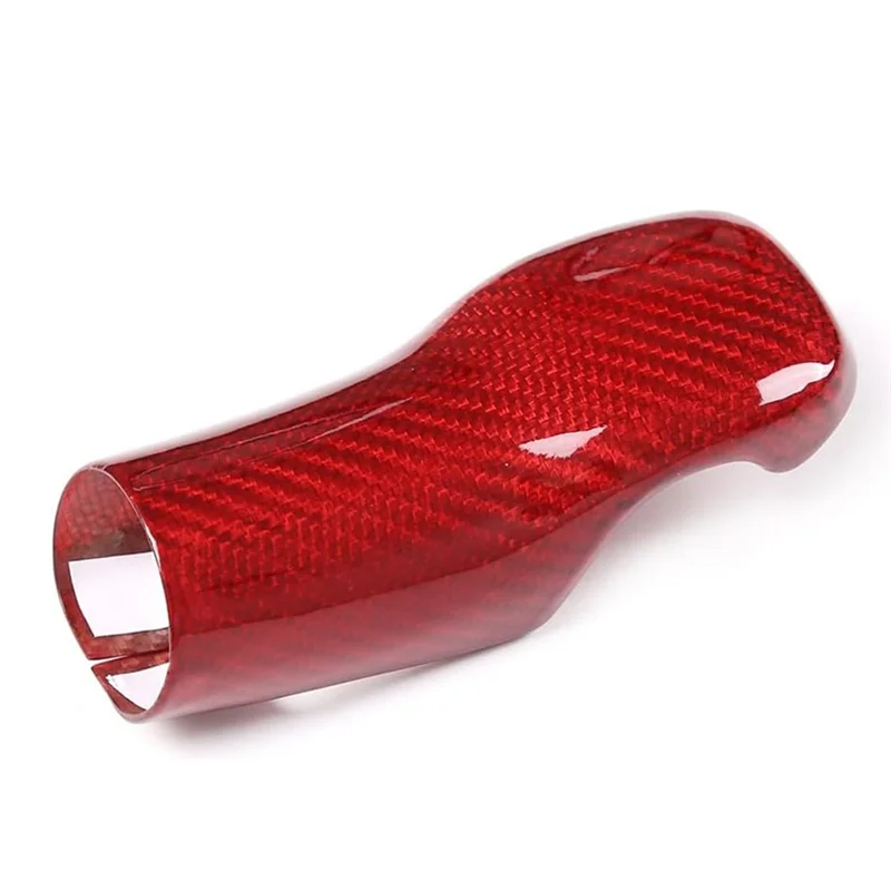 For Toyota Supra GR A90 A91 MK5 2019-2022 Dry Carbon Fiber Car Gear Shift Head Protective Back Cover ,Carbon Fiber Red