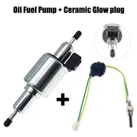 12V / 24V Air Diesel Parking Heater Oil Fuel Pump + Ceramic Glow Plug Pulse Oil Pump Set For Webasto Eberspacher 1KW -5KW