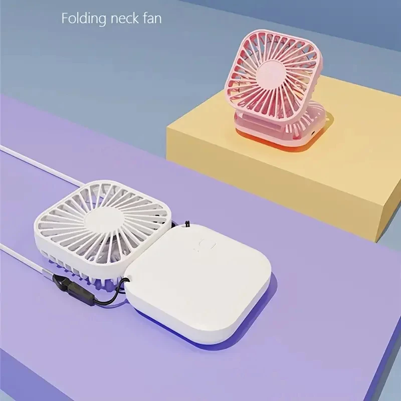 Mini Folding Hanging Neck Fan – Only .06! Perfect for Travel and Home