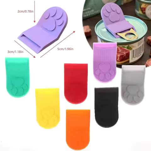 2Pcs Cat Food Can Opener Pet Cat Cog Food Bottle Opener Portable Non-Slip Easy Grip Easyclean Material Kitchen Tools Ergonomic