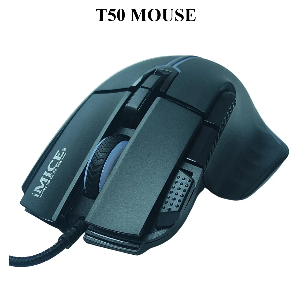 

Samhuak iMiceT50 USB Wired Gaming Mouse RGB Backlit Ergonomic Plug And Play For PC Computer Laptop 12800 DPI