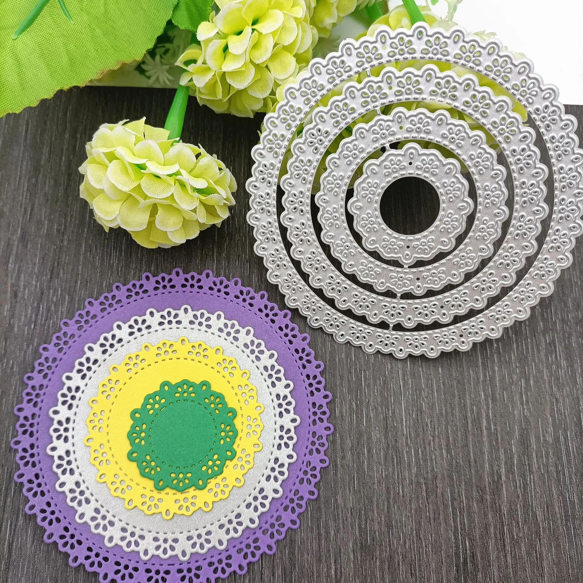 New Round Lace Curves Border Metal Cutting Dies for DIY Scrapbook Paper Cards Embossed Decorative Craft