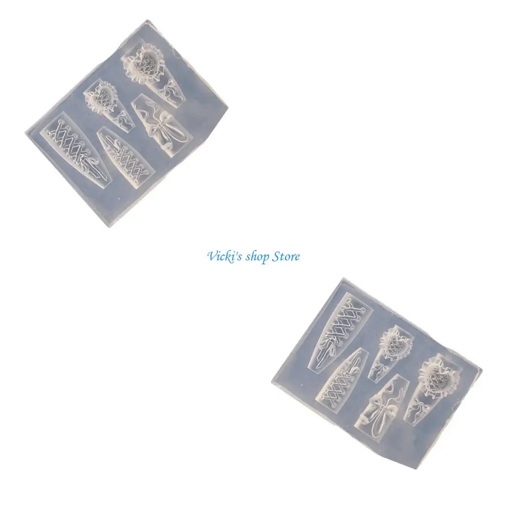 

Stylish Decoration Tool Flexible Silicone Heart Band Mould With Intricate Pattern for Artistics Manicure Creation