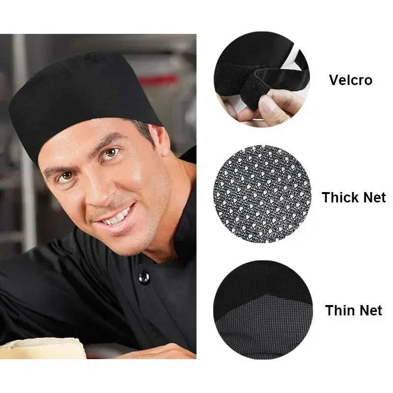 Thick Cap Mesh Style Japanese Top Catering Restaurant Net Waiter Cafe Sushi Hats Cuisine Thin Korean Hat Bakery Chef Cook