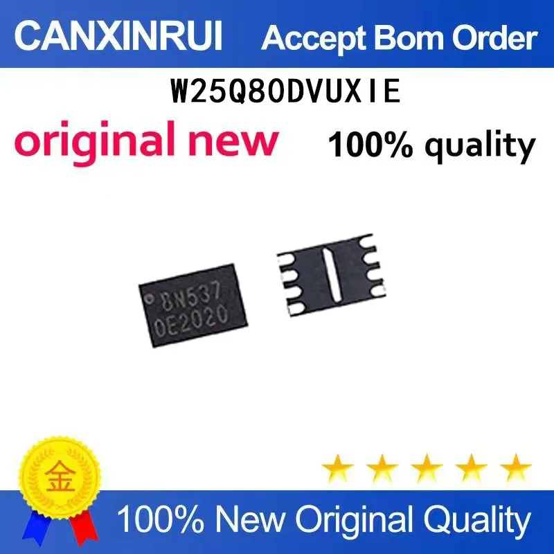 (5-100 Pieces) New patch W25Q80DVUXIE USON-8 3V 8M bit serial flash memory chip