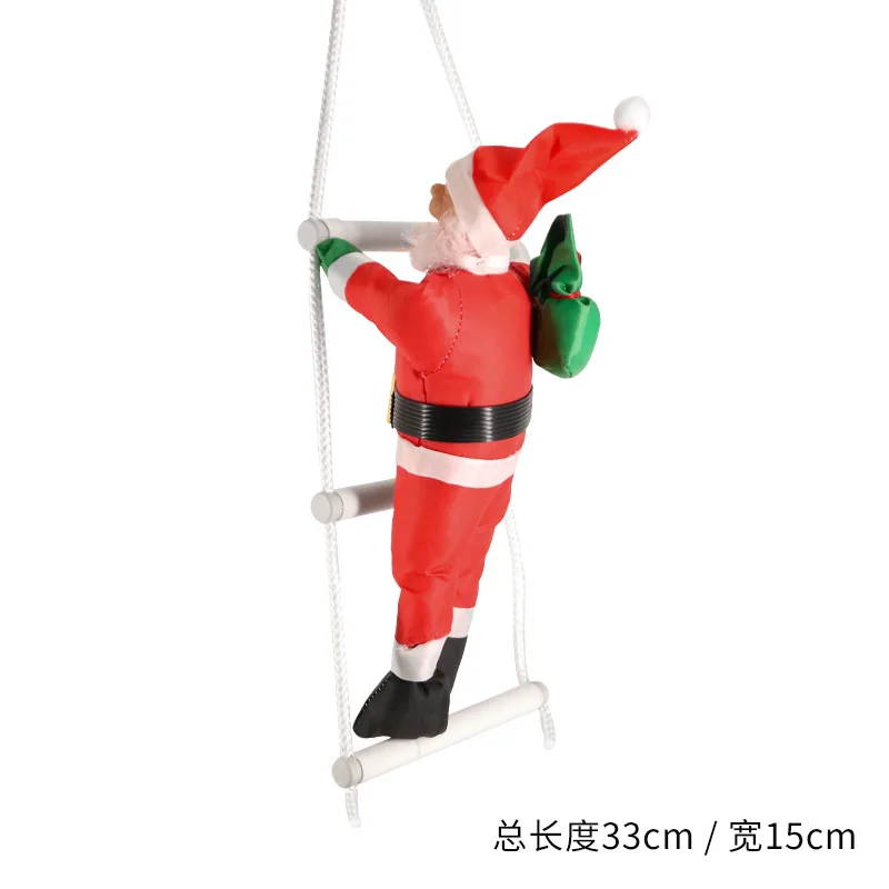 Colgante de decoración de coche, cola de techo, escalera de escalada de Papá Noel, decoración navideña, adorno creativo para el hogar, adorno de árbol de Navidad